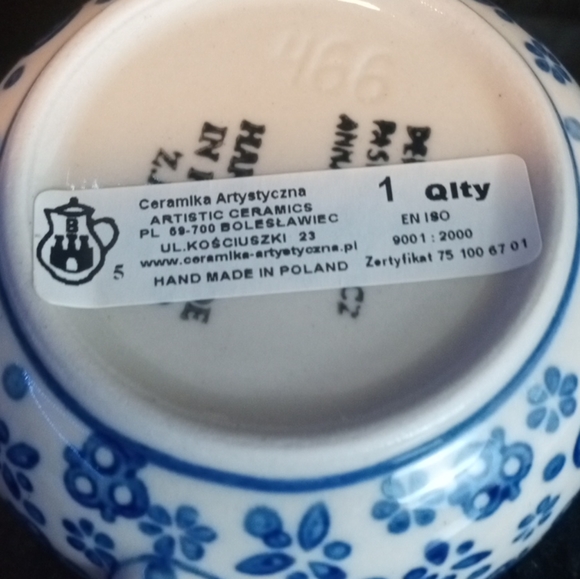 Polish Ceramika Artystyczna Pottery Teapot  Cup Saucer Tea For One - Picture 4 of 5